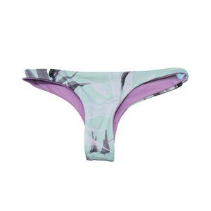 Reversible Cheeky Bikini - Lilac Lavender Purple & Palm Beach Mint Green Print